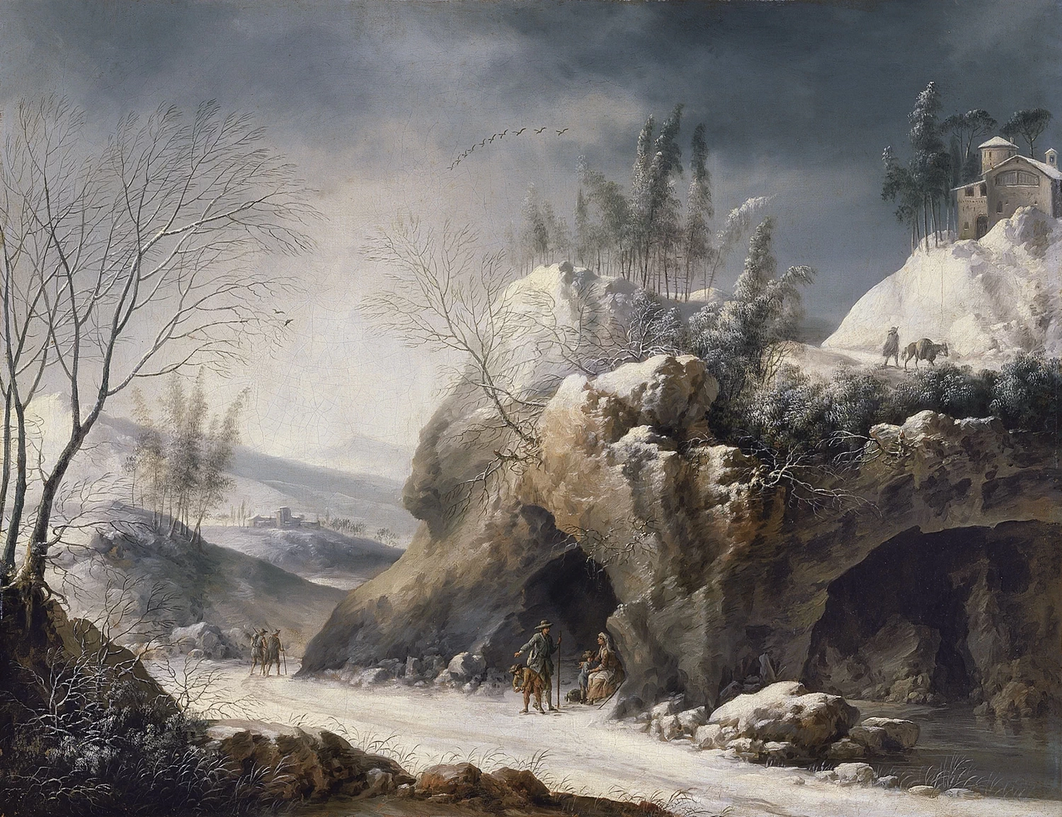 Paesaggio invernale nell'Appennino con una grotta - Museo Nacional Thyssen, Bornemisza, Madrid
